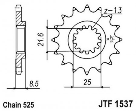 Звезда передняя JT Sprockets JTF 1537.17